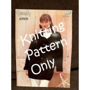 New Wendy 4528 Aran Double Breasted Jacket Cardigan Sweater Knitting Pattern